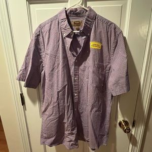 Men’s short sleeve gingham button down shirt